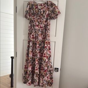 Maeve Pink Floral Maxi Dress